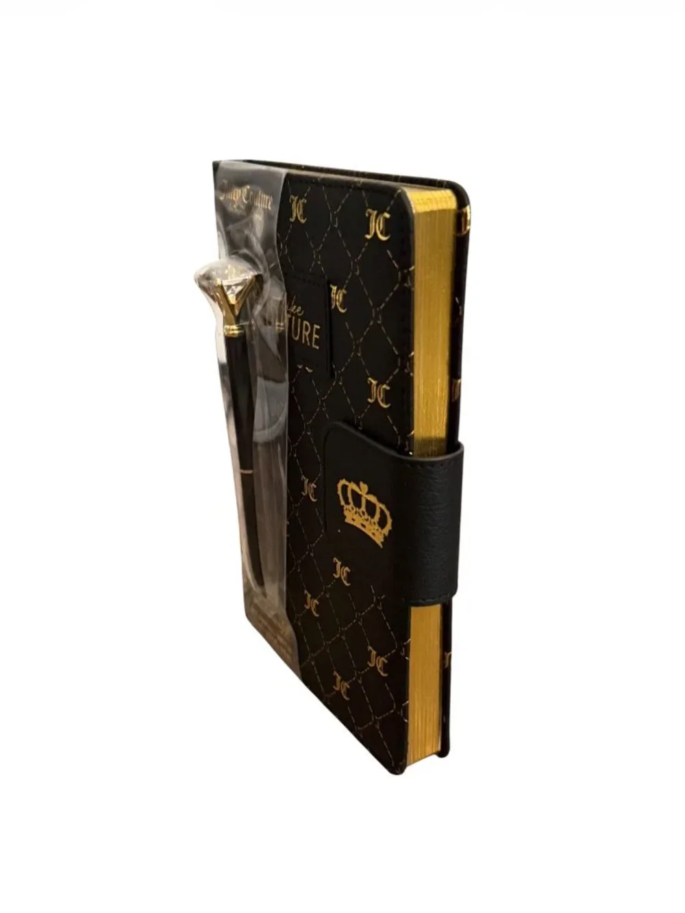 Juicy Couture Black Gold Journal Notebook & Diamond Pen | NEW